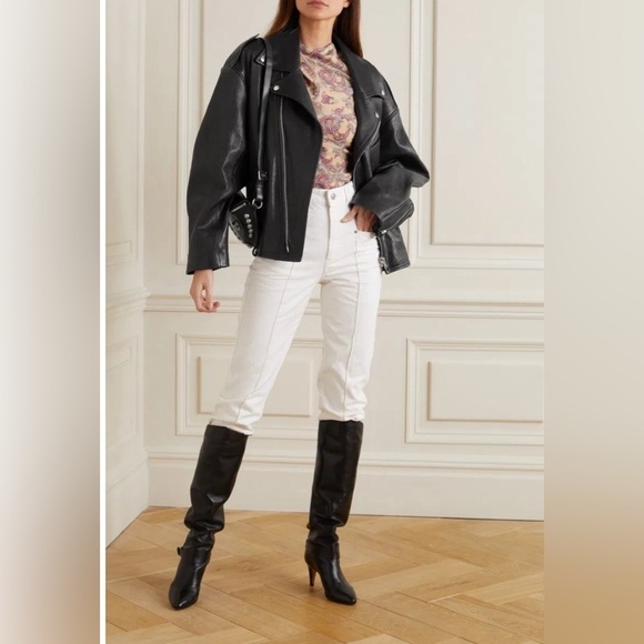 Isabel Marant's Bacem lamb leather jacket black NWT - Picture 3 of 14